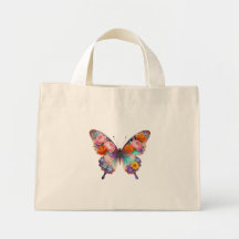 Bolsa tote mariposa estética floral boho