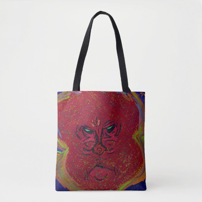 Bolsa tote mediana Cara de una llama (Anverso)