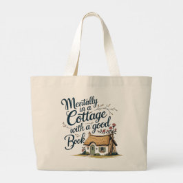Bolsa tote «Mentalmente en una cabaña con un buen
