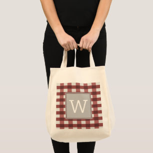 Bolsa Tote Monograma de Búfalo Rojo