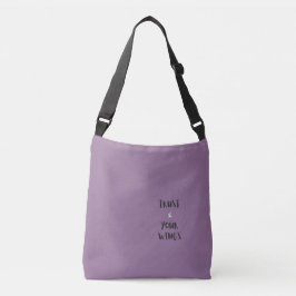 Bolsa Tote Morada con Cita Motivacional Positiva p