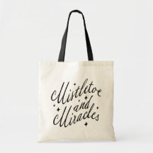 Bolsa Tote Navideña de Misletoe y Milagros