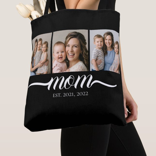 Bolsa Tote Negro con Letra de Mamá Establecida 3 F (Subido por el creador)