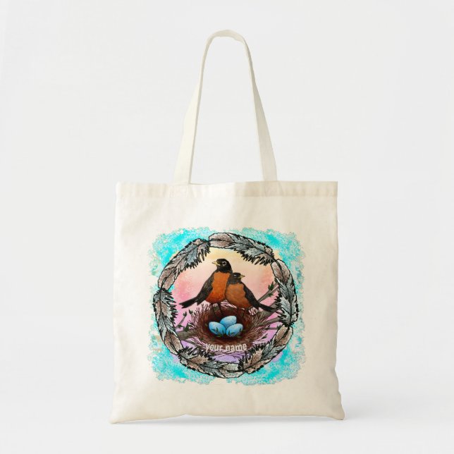 Bolsa Tote Nido de Petirrojo (Frente)