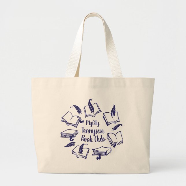 Bolsa tote para club de lectura (personalizable) (Frente)