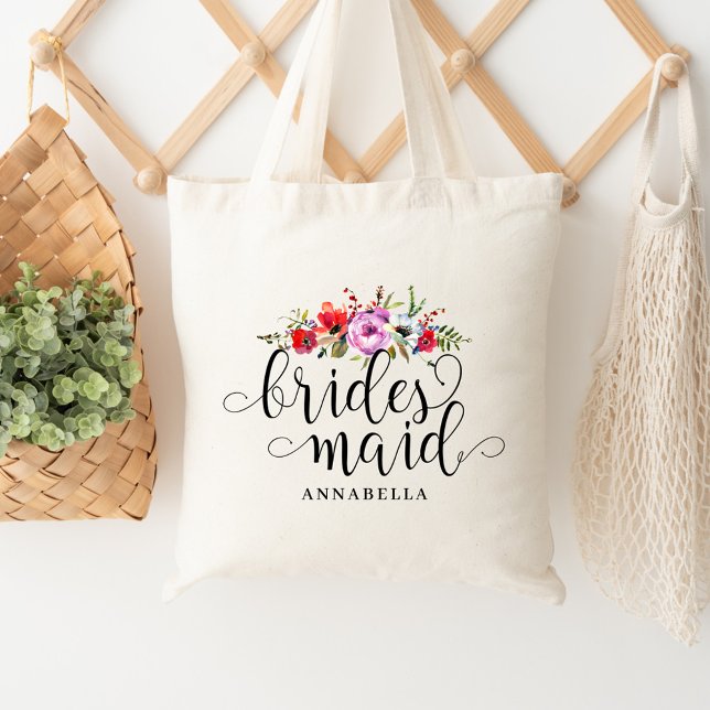 Bolsa Tote para Damas de Honor con Ramo Floral (Subido por el creador)