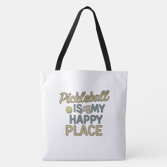 Bolsa tote para equipo de pickleball – Hombro para (Anverso)