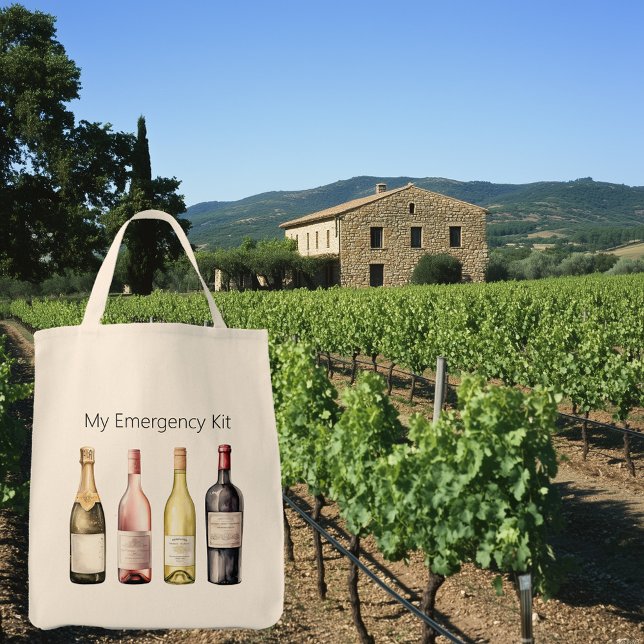 Bolsa tote para llevar vino con dicho divertido  (Personalized canvas wine tote bag with funny saying)