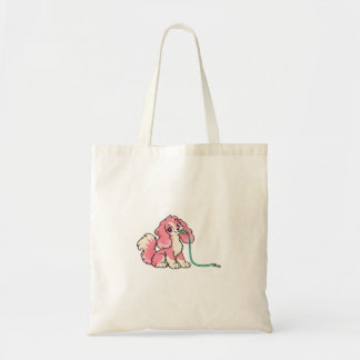 Bolsa tote Peaches Pink Dog con correa de menta