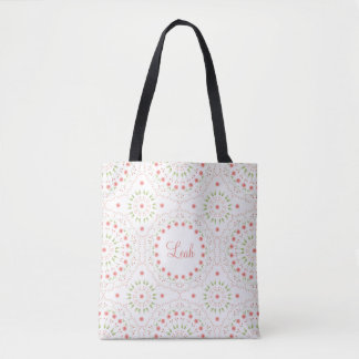 Bolsa tote personalizada con mandala floral de mel