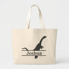 Bolsa tote personalizada con nombre de dinosaurio