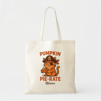 Bolsa tote personalizada de gato pirata con calaba