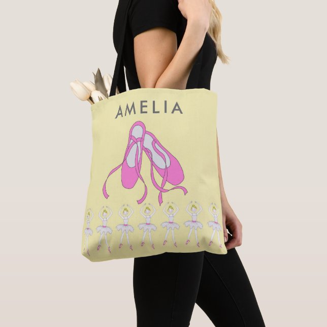 Bolsa Tote Personalizada de Zapatos de Ballet (Detalle)