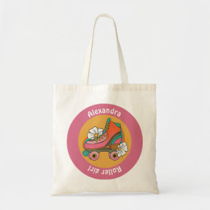bolsa tote personalizada patinadora rosa femenina