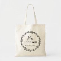 Bolsa Tote Personalizada Señora Corona Fecha de Bo