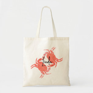Bolsa Tote Playa Oceánica Cangrejo Criatura Marina