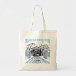 Bolsa Tote Puente Cubierto de Invierno