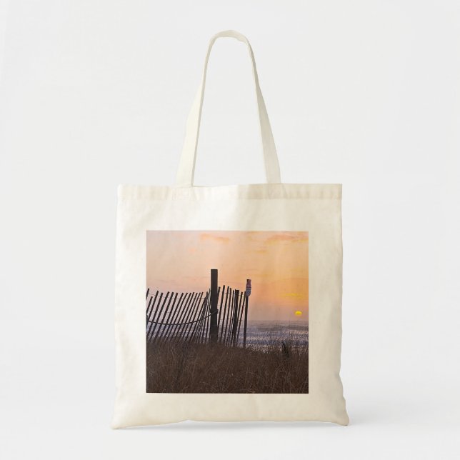 Bolsa tote puesta de sol de la valla (Frente)