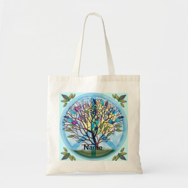 Bolsa Tote Recicla Amor Paz (Frente)