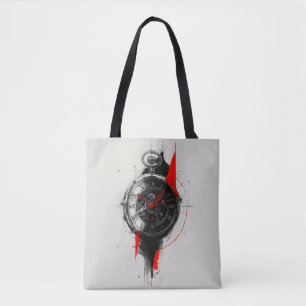 Bolsa Tote Reloj de Bolsillo Abstracto Trash Polka