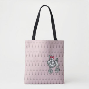 Bolsa tote retro de caniche francés