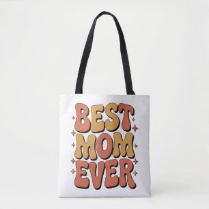 Bolsa Tote Retro Groovy La Mejor Mamá del Mundo