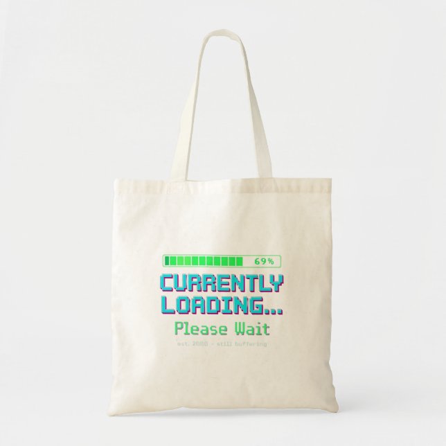 Bolsa Tote Retro Y2K | Bolsa de Lona Cargando Actu (Frente)
