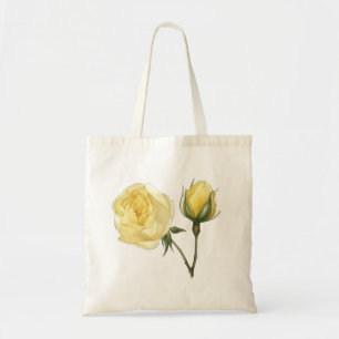 Bolsa tote "Rosa Amarilla con Brote"