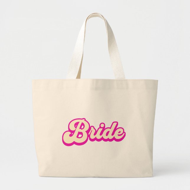 Bolsa tote rosa linda para novia (Frente)