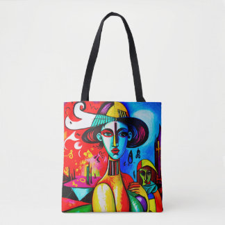 Bolsa Tote Señora Cubismo Elegante