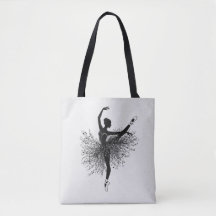Bolsa Tote Silueta de Bailarina | Regalo para Bail