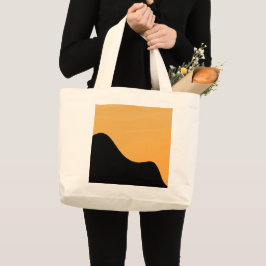 Bolsa tote Silueta de la montaña al atardecer ve a