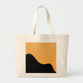Bolsa tote Silueta de la montaña al atardecer ve a
