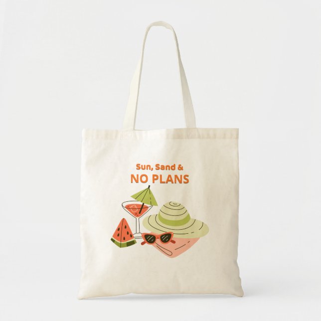 Bolsa Tote Sol, Arena y Sin Planes – Hermosa Bolsa (Frente)