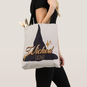 Bolsa Tote Sombrero de Bruja Retro Nombre Malvado