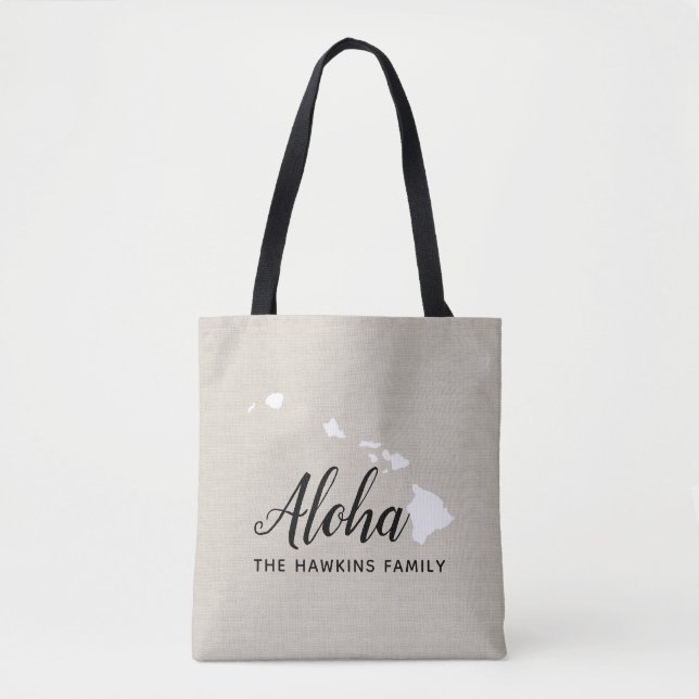 Bolsa Tote State Monogram de la familia Hawaii (Anverso)