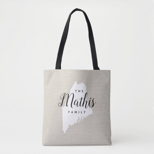 Bolsa Tote State Monogram de la familia Maine (Anverso)