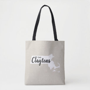 Bolsa Tote State Monogram de la familia Massachuse