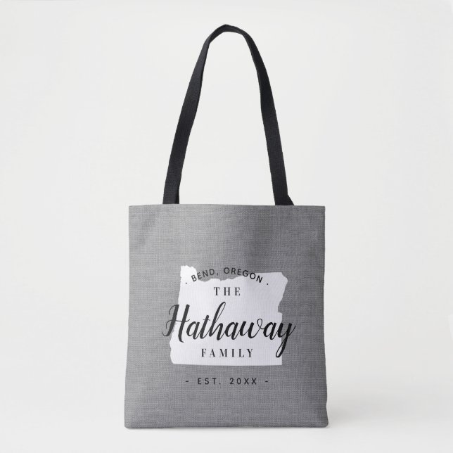 Bolsa Tote State Monogram de la familia Oregon (Anverso)