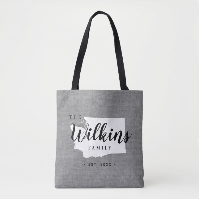 Bolsa Tote State Monogram de la familia Washington (Anverso)
