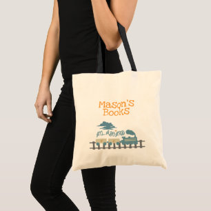 Bolsa Tote Tren Infantil Retro Nombre Biblioteca L
