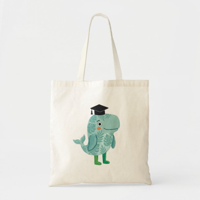 Bolsa Tote Tropical Ballenas Graduadas (Frente)