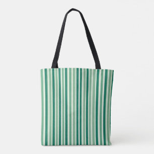 Bolsa Tote, Verde Cazador Raya Verde Claro Vertica