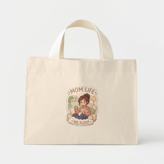 Bolsa Tote Vida de Mamá Sin Sueño Estética (Frente)