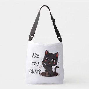 Bolsa Totebag de Gato Kawaii Negro – Amante de Gat