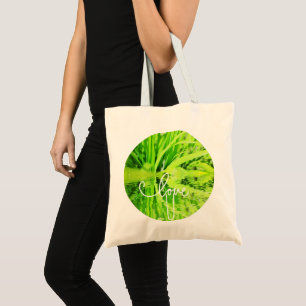 Bolsa Totebag de hierba verde feliz Te Amo U