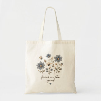 Bolsa Totebag Estética Floral Azul Bueno