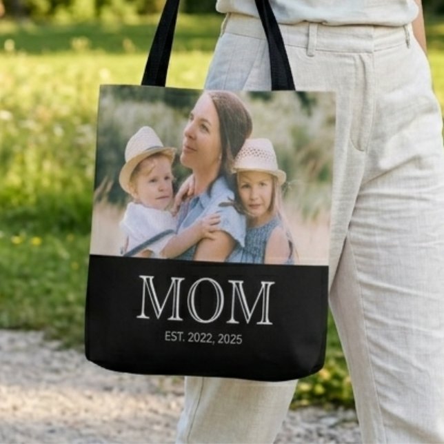 Bolsa Toteblack con Foto de Mamá Establecida (Subido por el creador)