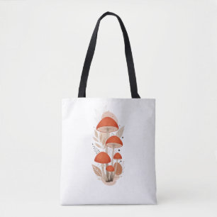 Bolsa Totem Botánica Vibrante de Hongo Colorido