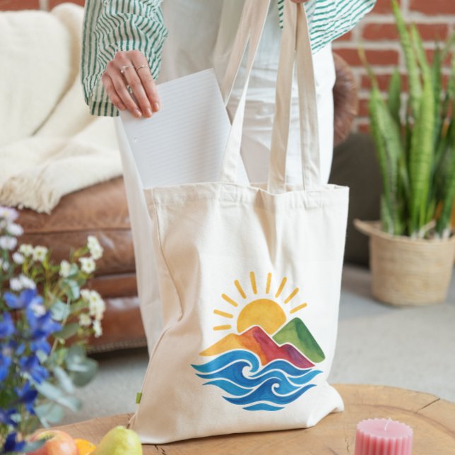 Bolsa Totem de Montaña Olas Sol Naturaleza (Subido por el creador)